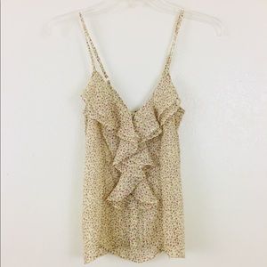Forever 21 Ruffled Front Floral Tank Top
